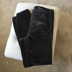 Gap Velvet Side Zip Leggings - Dark Gray - 28r